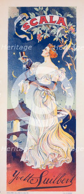 Affiche pour le Concert de la Scala, "Yvette Guilbert"., c1896. Creator: Ferdinand Sigismund Bac.