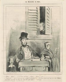 Adieu! ... A la grâce de dieu ..., 19th century. Creator: Honore Daumier.