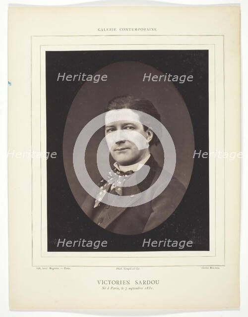 Victorien Sardou (French playwright, 1831-1908), c. 1876. Creator: Ferdinand J. Mulnier.