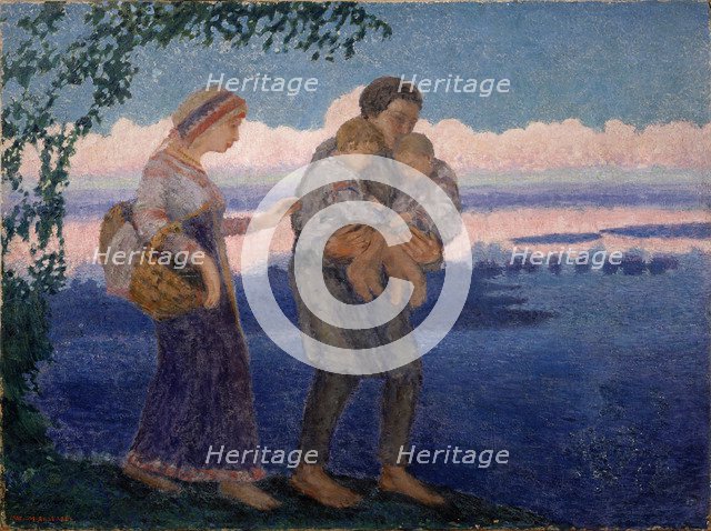 Evening homecoming, 1906. Artist: Yakovlev, Mikhail Nikolayevich (1880-1942)