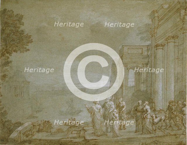 View of Carthage with Dido and Aeneas, 1676. Creator: Claude Lorrain.