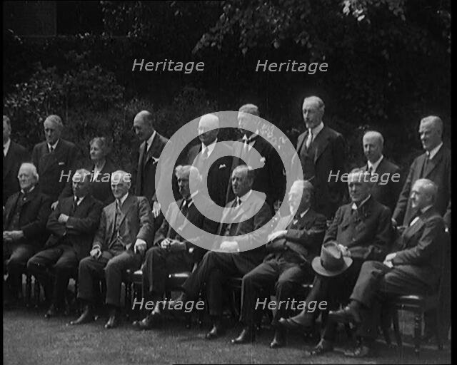 Ramsay MacDonald's Labour Government Gathering in the Garden of No 10 Downing Street, 1929. Creator: British Pathe Ltd.