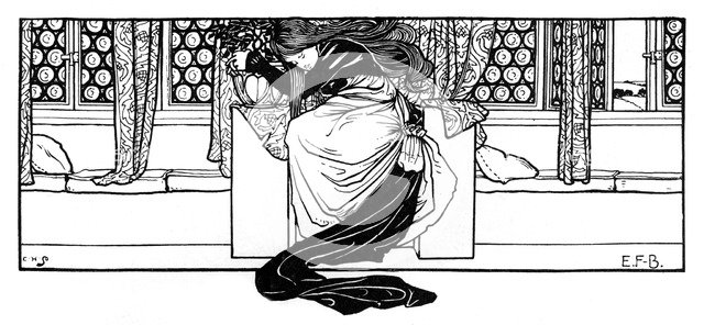 A woman sleeping in a chair, 1898.Artist: Eleanor Fortescue-Brickdale