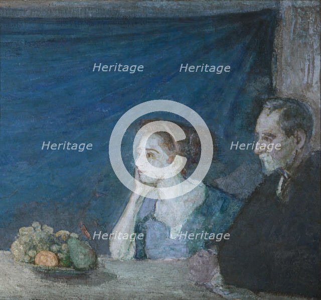 Portrait of Mr. and Mrs. Atherton Curtis with Still Life, n.d. Creator: Henry Ossawa Tanner.