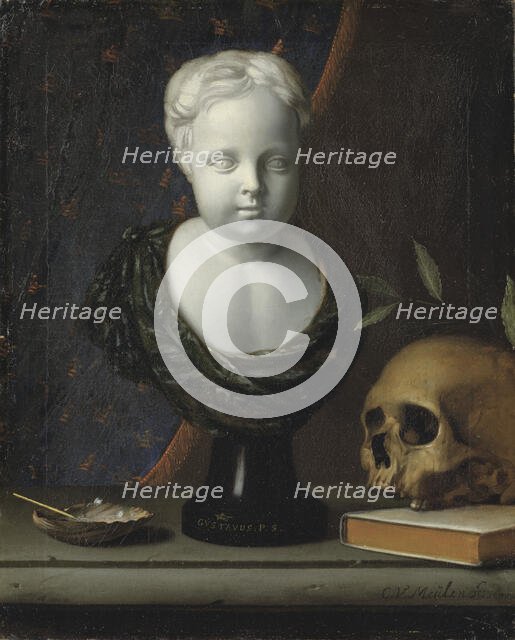 Gustav (1683-85), Prince of Sweden, Son of King Karl XI, 1686. Creator: After Nicolaes Millich.