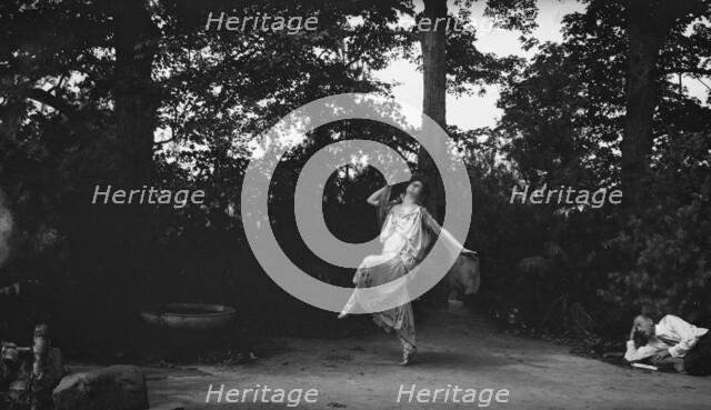 Scene from Sanctuary, A Bird Masque, by Percy MacKaye...Meriden Bird Club...New Hampshire, 1913. Creator: Arnold Genthe.