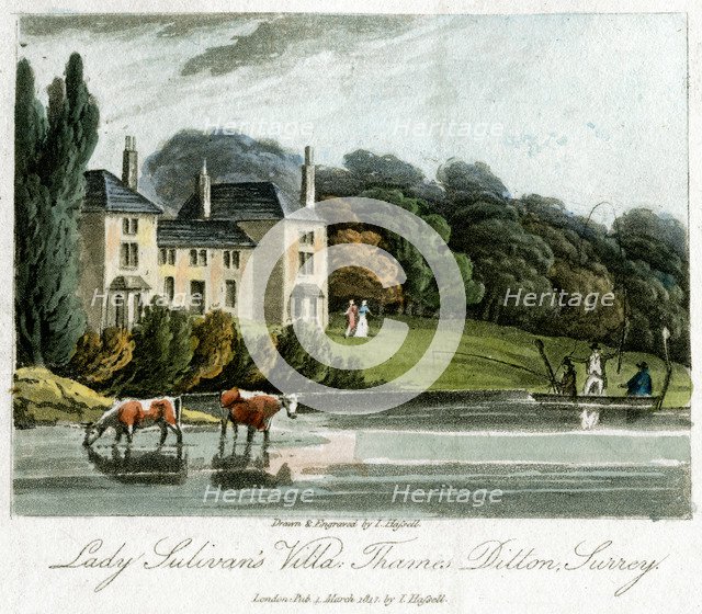 Lady Sulivan's Villa, Thames Ditton, Surrey, England, 1817.Artist: I Hassell