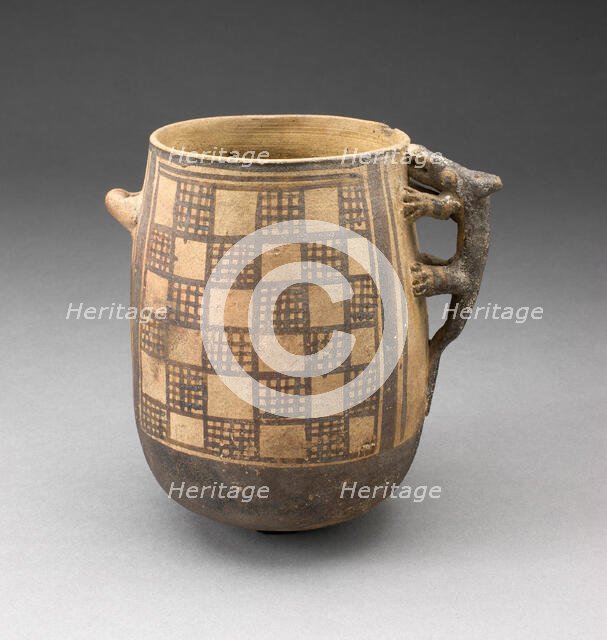 Jar with Textile-Like Pattern and Handle in Form of an Animal, A.D. 1000/1476. Creator: Unknown.