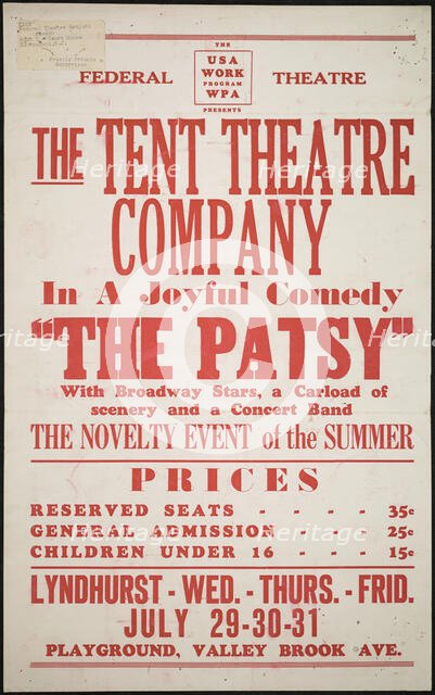 The Patsy, Hackensack, NJ, [193-]. Creator: Unknown.