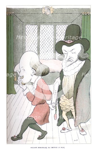 'William Shakespeare, His method of work', 1904.Artist: Max Beerbohm