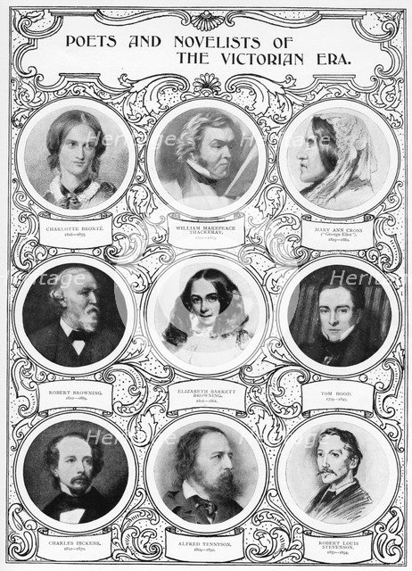 'Poets and Novelists of the Victorian Era', late 19th century. Artist: Unknown