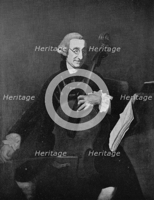 Giacomo Cervetto (1680-1783), Italian cellist. Artist: Johan Zoffany