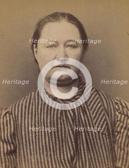 Bertout. Marie, Ismérie. 41 ans, née à Reims. Marchande de vins. Pas de motif. 26/2/94., 1894. Creator: Alphonse Bertillon.
