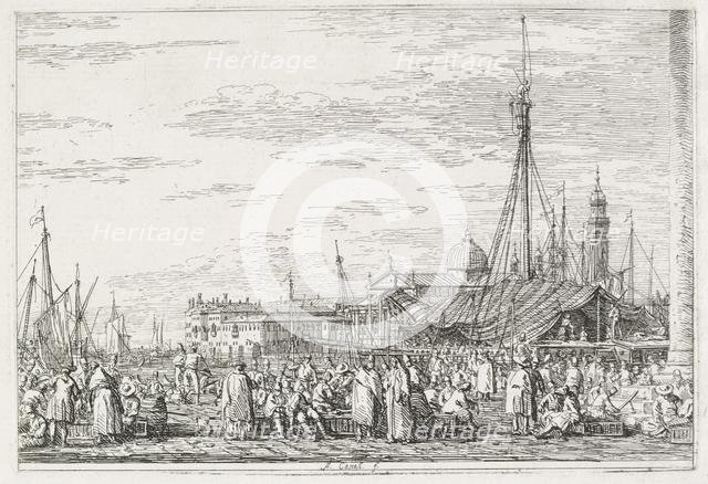 Views: The Market on the Molo, 1735-1746. Creator: Antonio Canaletto (Italian, 1697-1768).