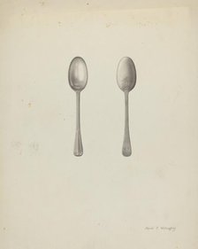 Silver Teaspoon, c. 1937. Creator: David P. Willoughby.