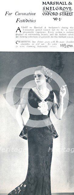 'For Coronation Festivities - Marshall & Snelgrove', 1937. Artist: Unknown.