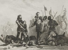 Battle of Aljubarrota, (14 August 1385), Hundred Years' War, 1853.  Creator: Antonio Roca Sallent.