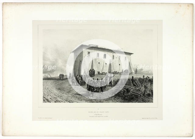 House of Six Green Shutters, from Souvenirs d’Italie: Expédition de Rome, 1858. Creator: Auguste Raffet.