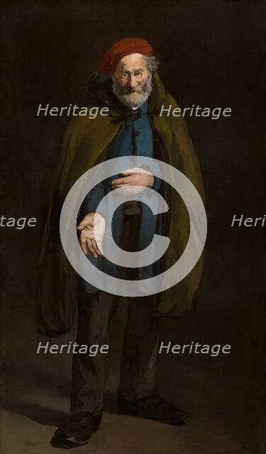 Beggar with a Duffle Coat (Philosopher), 1865/67. Creator: Edouard Manet.