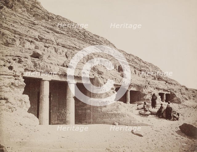 Northern Tombs at Beni Hasan, 19th century. Creator: Pascal Sébah.