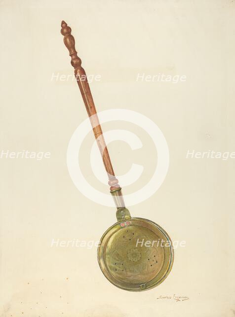 Bed Warming Pan, 1935/1942. Creator: Sarkis Erganian.