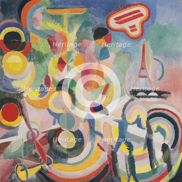 Homage to Blériot (study), 1914. Creator: Delaunay, Robert (1885-1941).