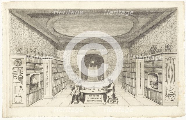 Peter the Great visiting the Museum Wildianum on 13 December 1697. Artist: Wilde, Maria de (1682-1729)