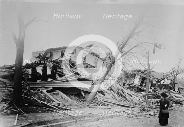 Omaha - 35th & Cass after cyclone, between c1910 and c1915. Creator: Bain News Service.