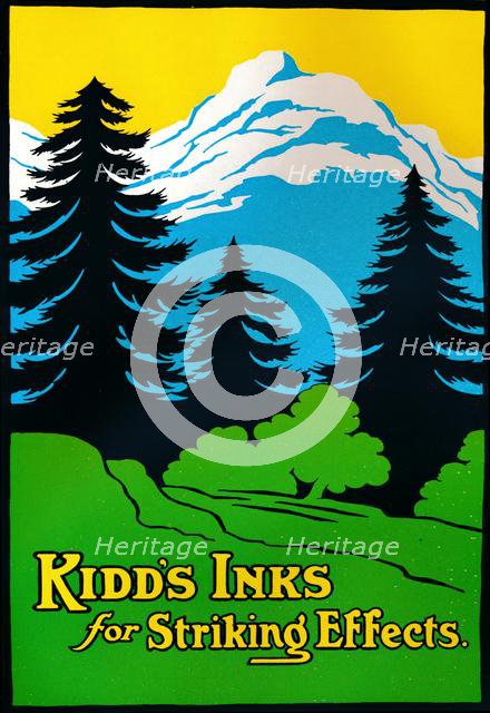 'Kidd's Inks for Striking Effects', 1909. Creator: John Kidd & Co.