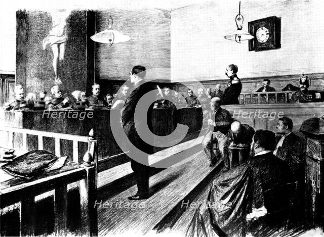 The Trial of Major Esterhazy by the first court-martial of the military government of Paris, 1898. Creator: Unknown.