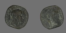 Sestertius (Coin) Portraying Emperor Severus Alexander, 234. Creator: Unknown.