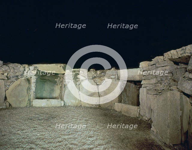 Interior of a passage grave, 26th century BC. Artist: Unknown