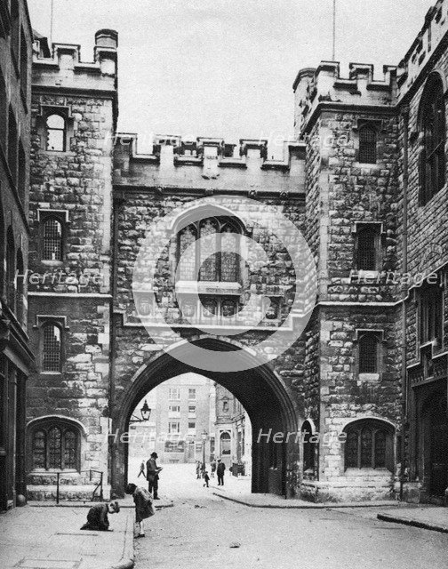 St John's Gate on a Sunday, Clerkenwell, London, 1926-1927. Artist: McLeish