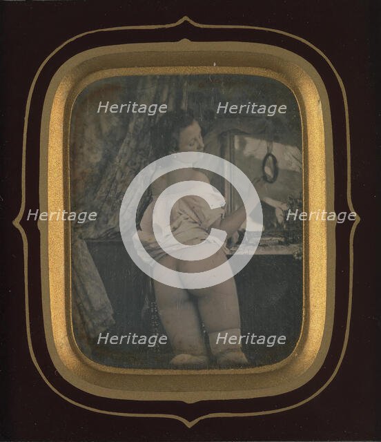 [Nude with Mirror], ca. 1850. Creator: Unknown.