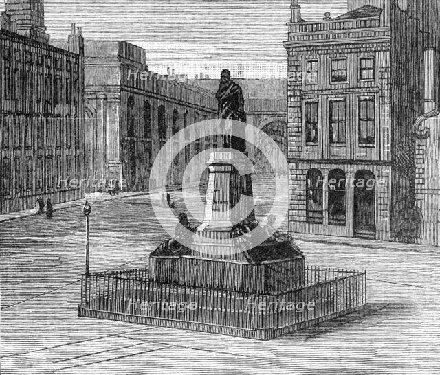 The Century of George Stephenson: monument to Stephenson at Newcastle-On-Tyne, 1881. Creator: Unknown.