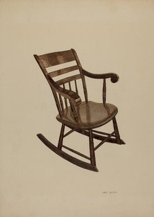 Pa. German Rocking Chair, c. 1940. Creator: LeRoy Griffith.