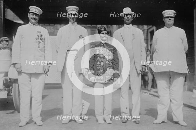Biggest 4 Shriners at Rochester (end to end they are 26 ft. 1 in.), between c1910 and c1915. Creator: Bain News Service.