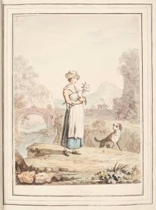 Girl of Savoy, leaf from 'A Collection of Dresses by David Allan Mostly from Nature', 1776. Creator: David Allan.