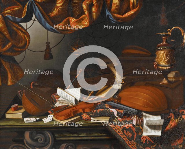 Musical instruments. Creator: Bettera, Bartolomeo (1639-c. 1688).