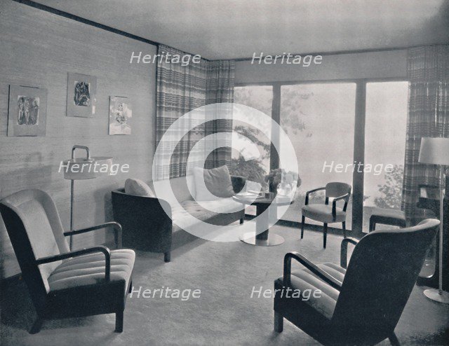 'The living-room of a house designed by Howard T. Fisher for Miss Ruth Page', 1935. Artist: Kaufman & Fabry Co.