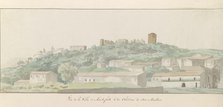 View of Monteforte Irpino and San Martino castle, 1778. Creator: Louis Ducros.