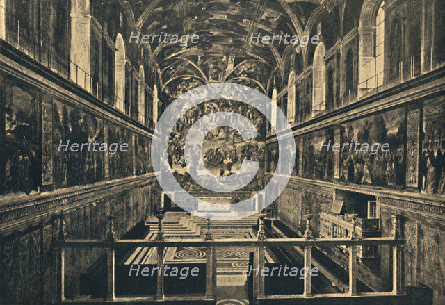 'Roma - Vatican Palace - The Sistine Chapel, fonded by Sixtus IV in 1483', 1910. Artist: Unknown.