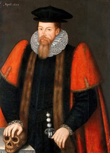 A man holding a skull, 1615. Creator: Unknown.