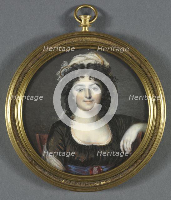 Portrait of a Woman in a Brown Dress, 1795. Creator: François Dumont (French, 1751-1831).