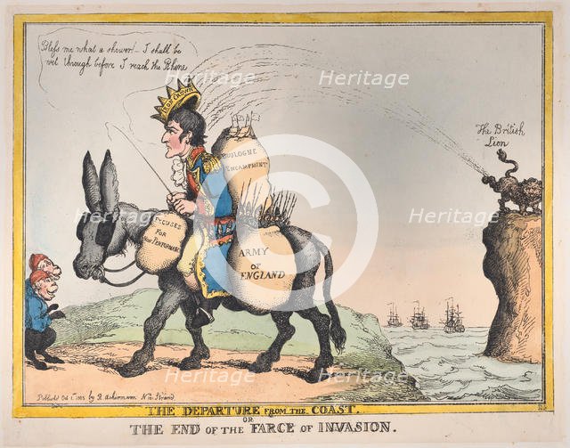 The Departure from the Coast, or the End of the Farce of Invasion, October 1, 1805., October 1, 1805 Creator: Thomas Rowlandson.
