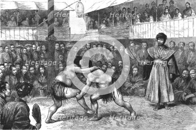 ''Sports in Japan- A Wrestling Match', 1890. Creator: Unknown.