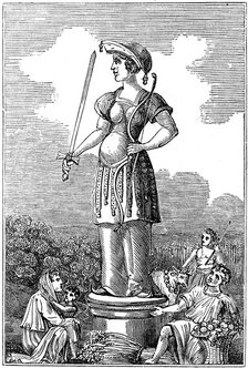 Freya (Frigg), goddess of love in Scandinavian mythology, 1834. Artist: Unknown