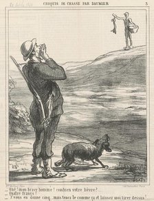 Ohé! ... Combien votre lievre? ..., 19th century. Creator: Honore Daumier.