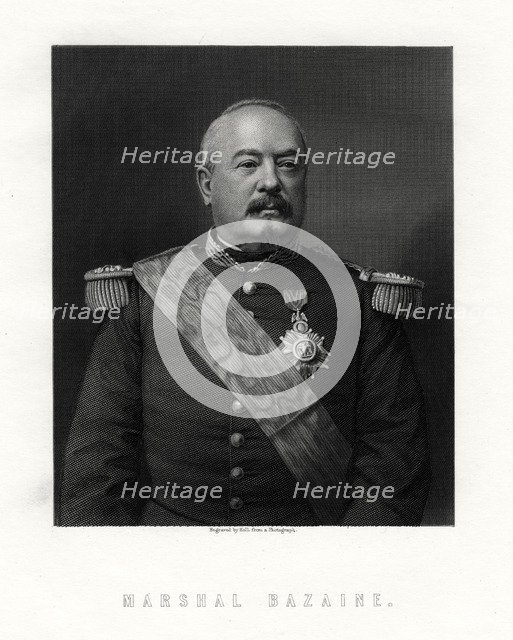 Achille Francois Bazaine, marshal of France, 19th century.Artist: W Holl