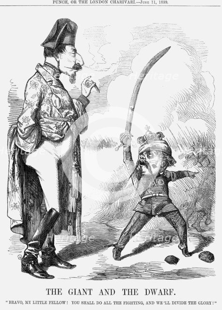 'The Giant and the Dwarf', 1859. Artist: Unknown